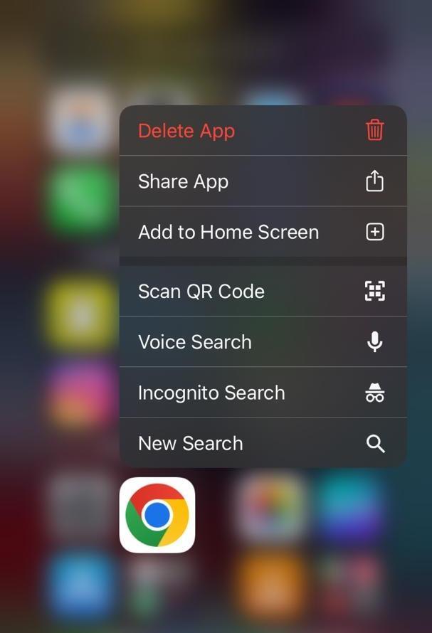 Tap and hold the app's icon until a sub-menu is produced.