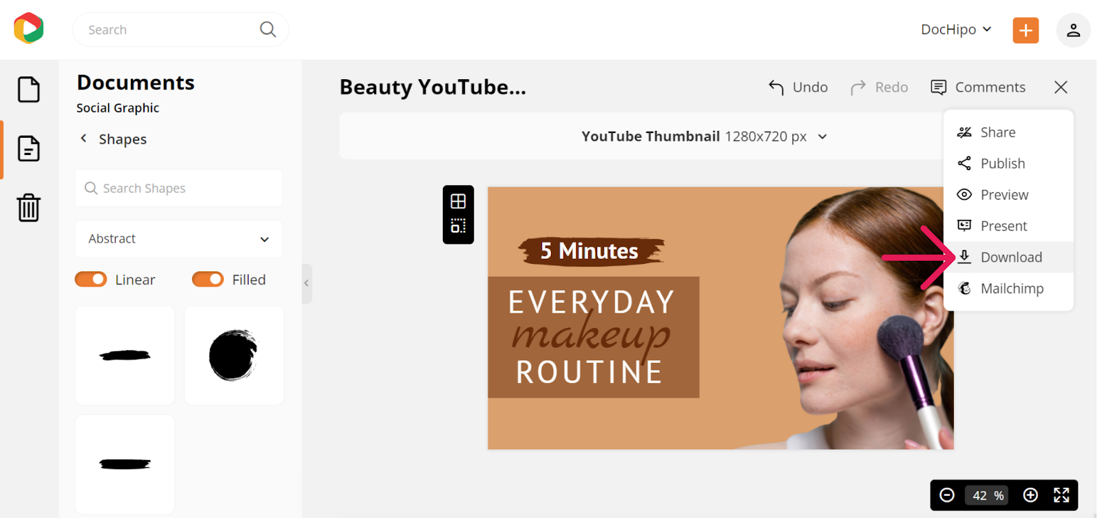 Download Beauty YouTube Thumbnail design 