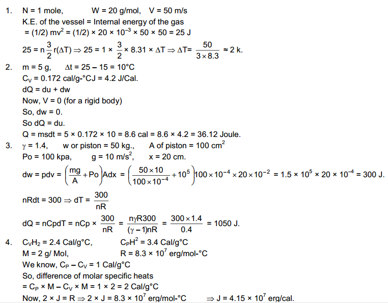 Specific Heat Capacities of Gases HC Verma Concepts of Physics Solutions