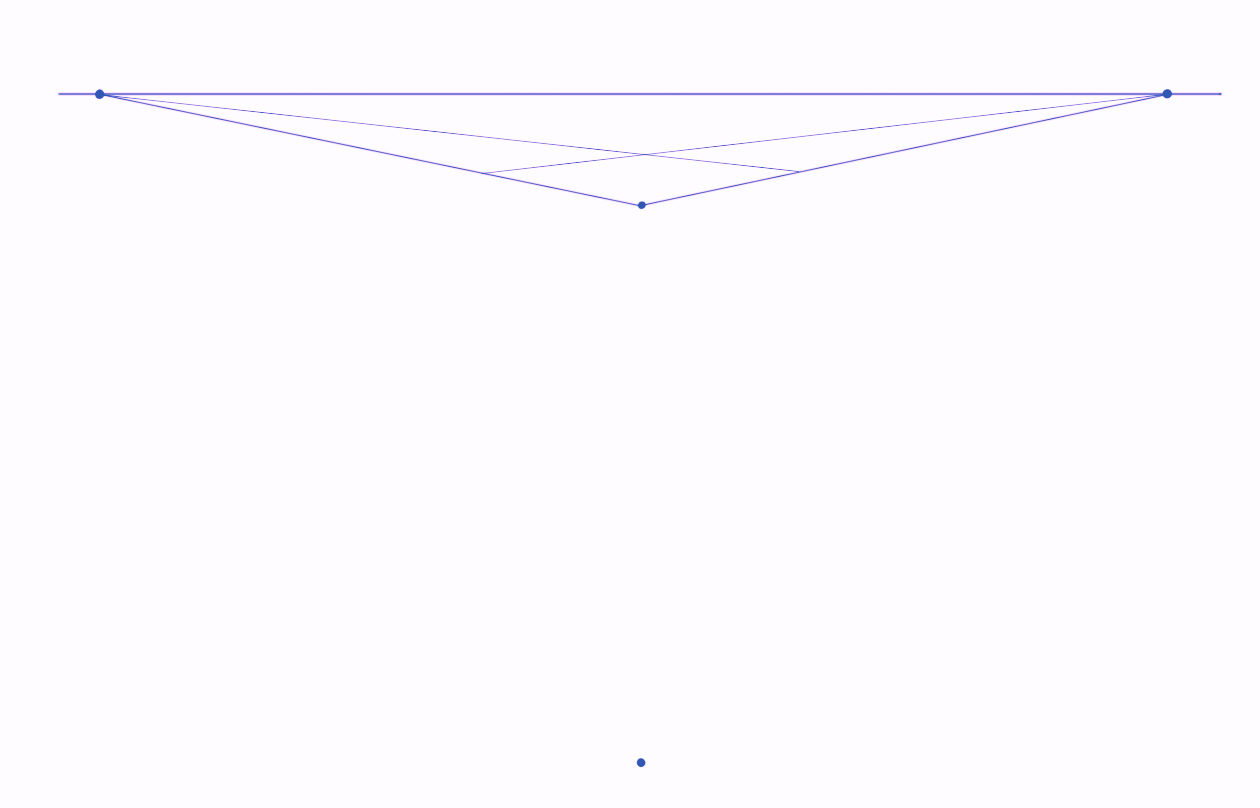 Рисование граней куба в вертикальной перспективе