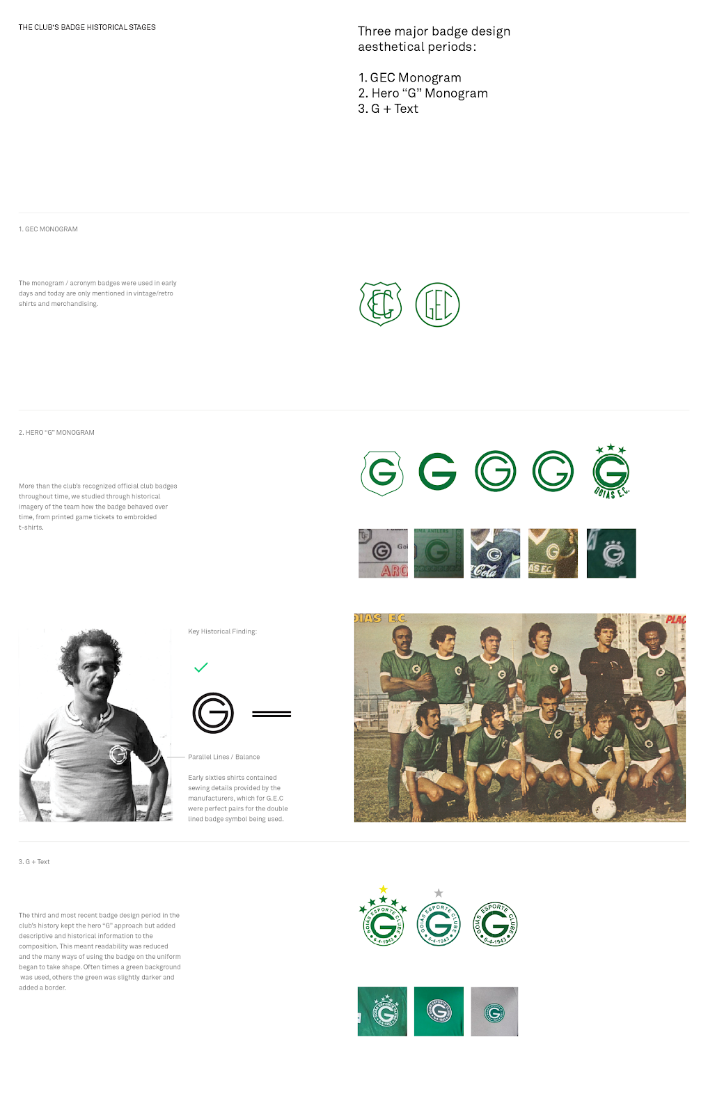 Page from the Brand Identity Manual for the Goias Soccer Team