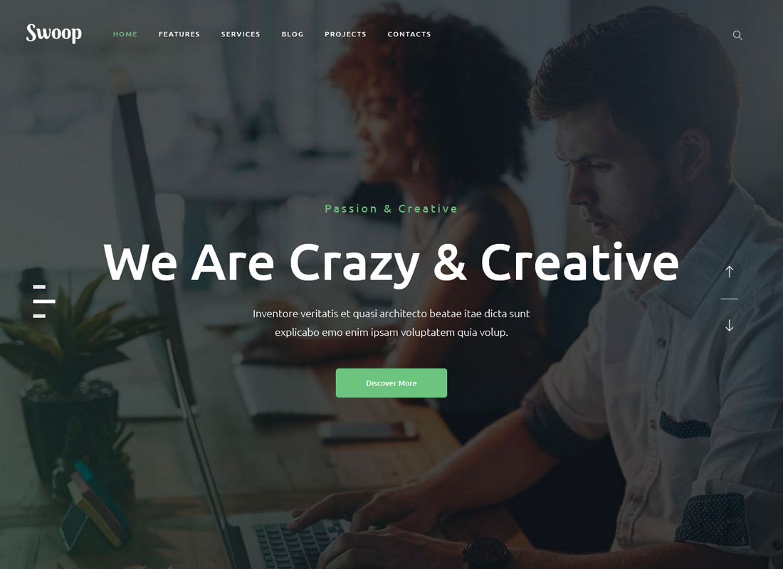 serangan |  Tema WordPress untuk studio web dan agensi kreatif
