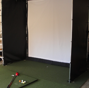 a basic golf simulator setup