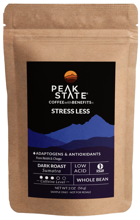 Peak State Stress Less Coffee sample package