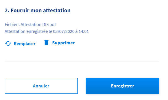 attestation DIF