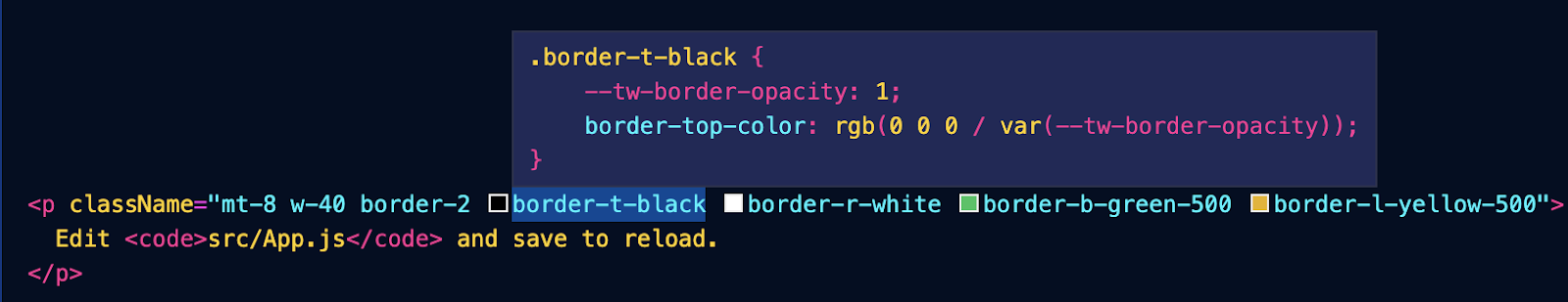 border color usage with jit mode