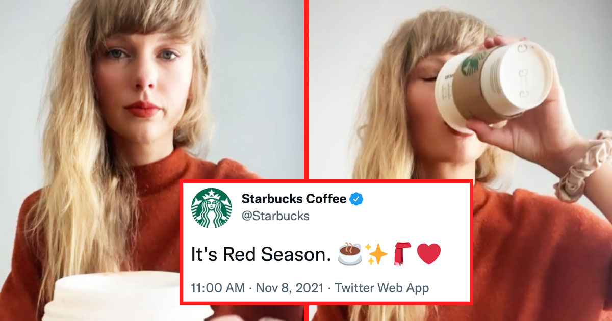 Taylor Swift and Starbucks latte