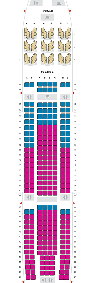 hawaiian airlines a330 seat map
