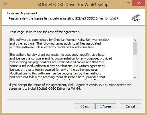 SQLite to SQL Server: Installing the Driver Image 2