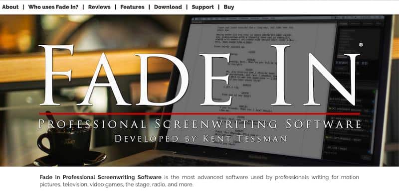 Mejor software de escritura de guiones: Fade In