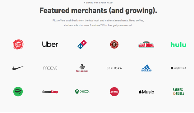 fluz featured merchants