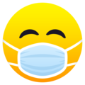 Face emoji with mask 