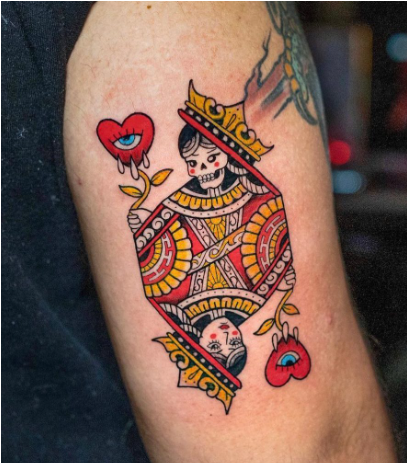 Inked Queen Of Hearts Tattoo