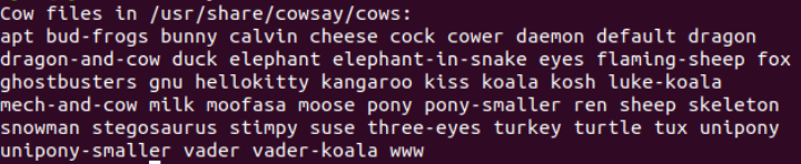 cowsay command on linux