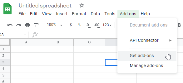 Spreadsheet on Google Analytics