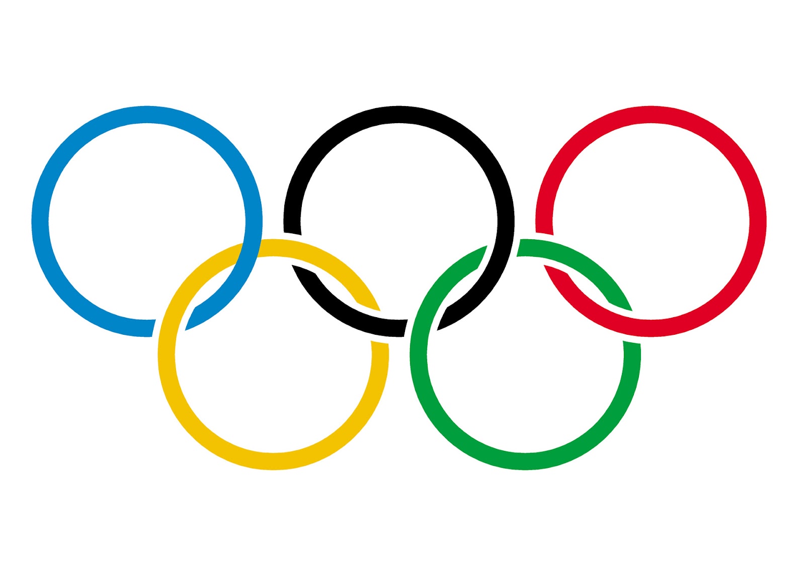 Olympic Rings On White