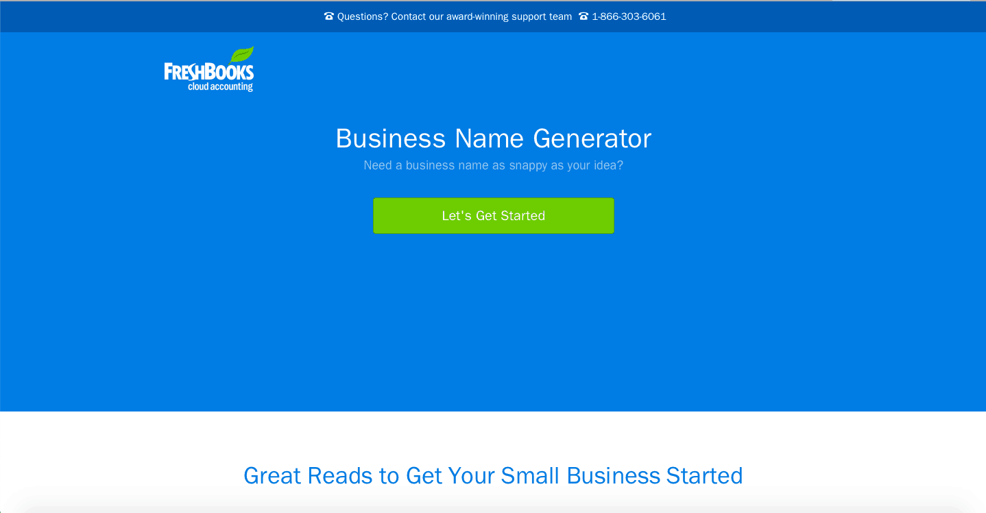 FreshBooks Business Name Generator