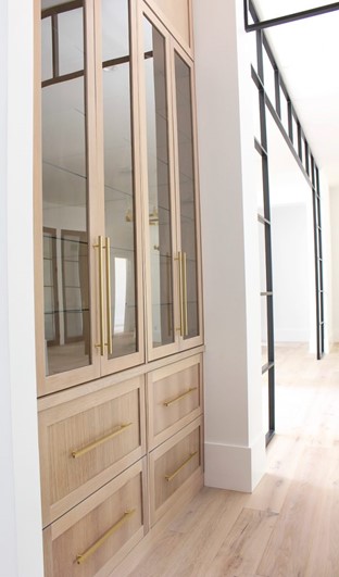 rift sawn white oak glass cabinet doors