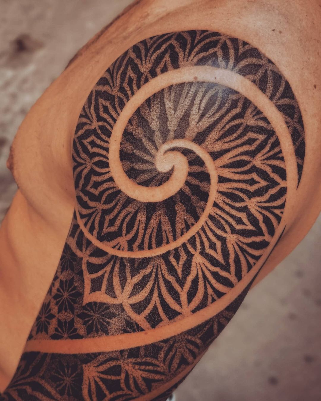 Spiral Mandala Tattoo