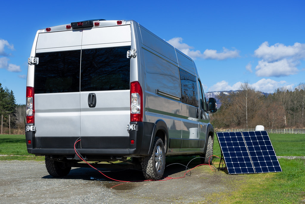 Solar Panel Collecting Power for a Class B Camper Van | Flickr