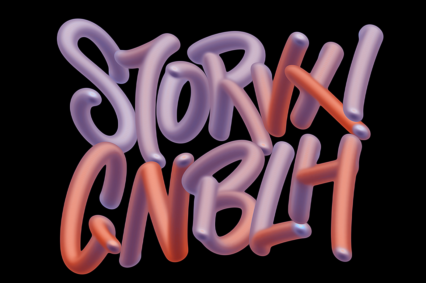 3D art color Digital Art  Graffiti lettering logo poster typography  