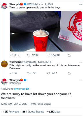 Wendy's post Time to crack open a cold one with the boys.