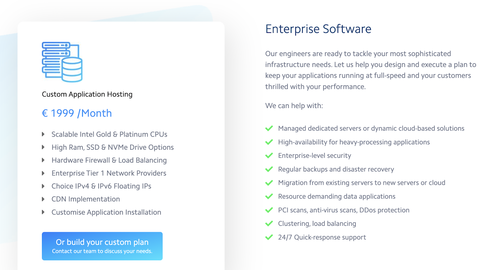 RedSwitches offers Enterprise Software hosting