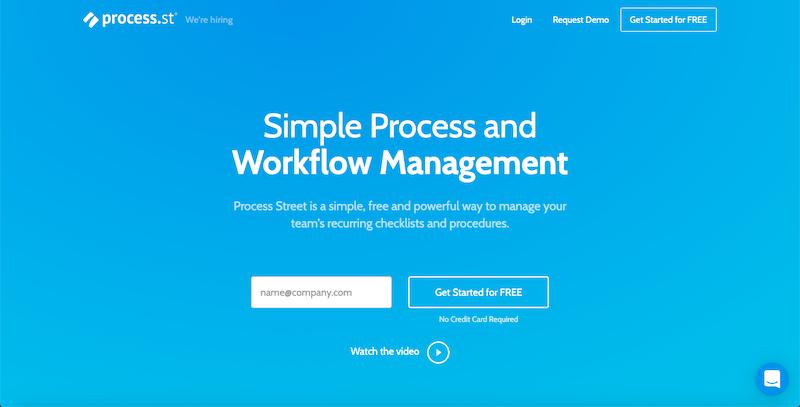 Process Street : logiciel BPM
