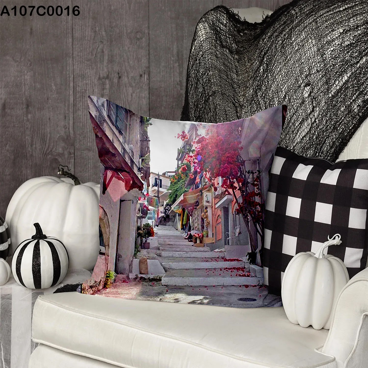 وجه مخدة مطبوع