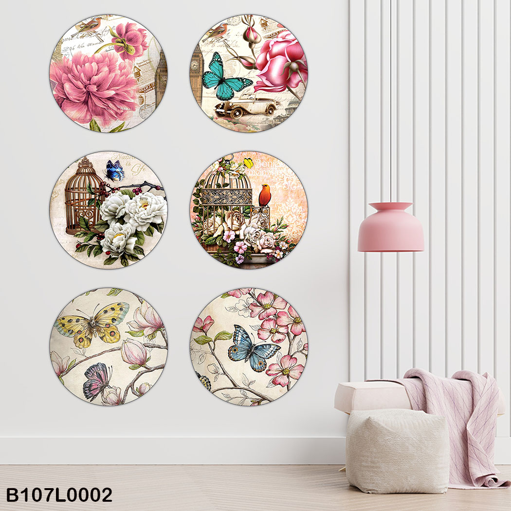 لوحة 6 قطع دائرة