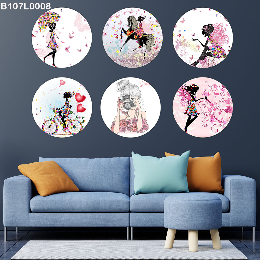 لوحة 6 قطع دائرة