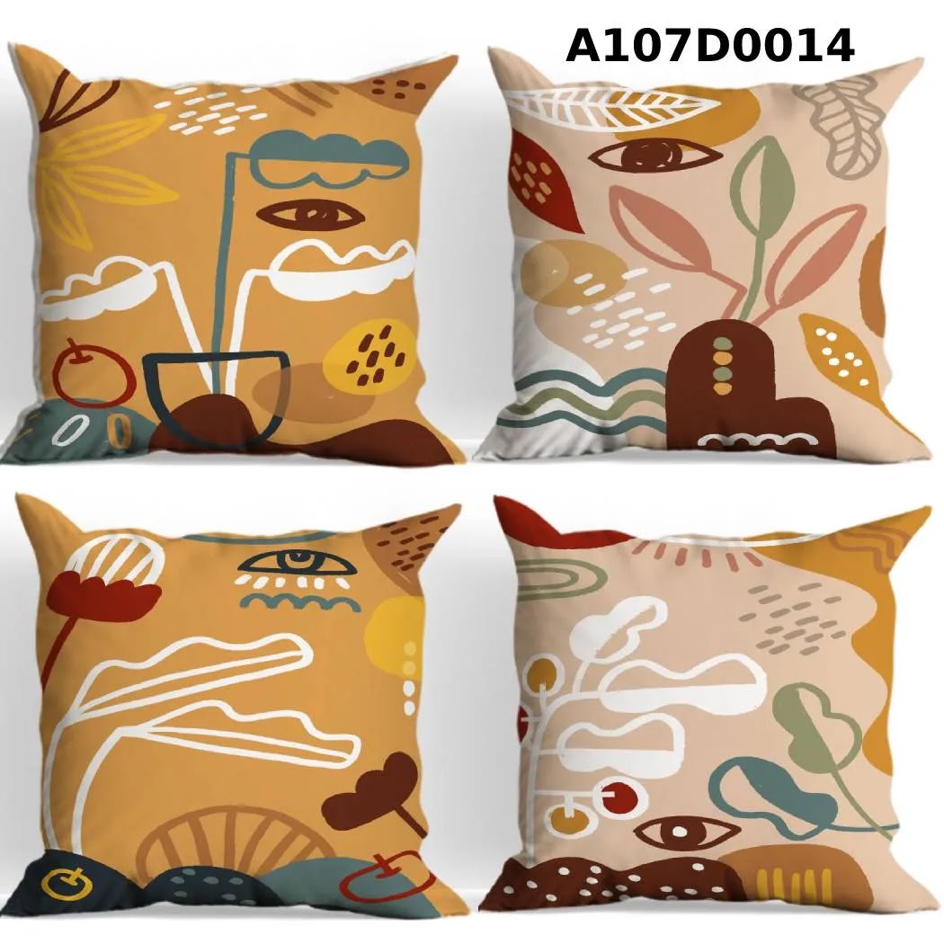 طقم أغطية وسائد 4 قطع  بتصاميم مميزة