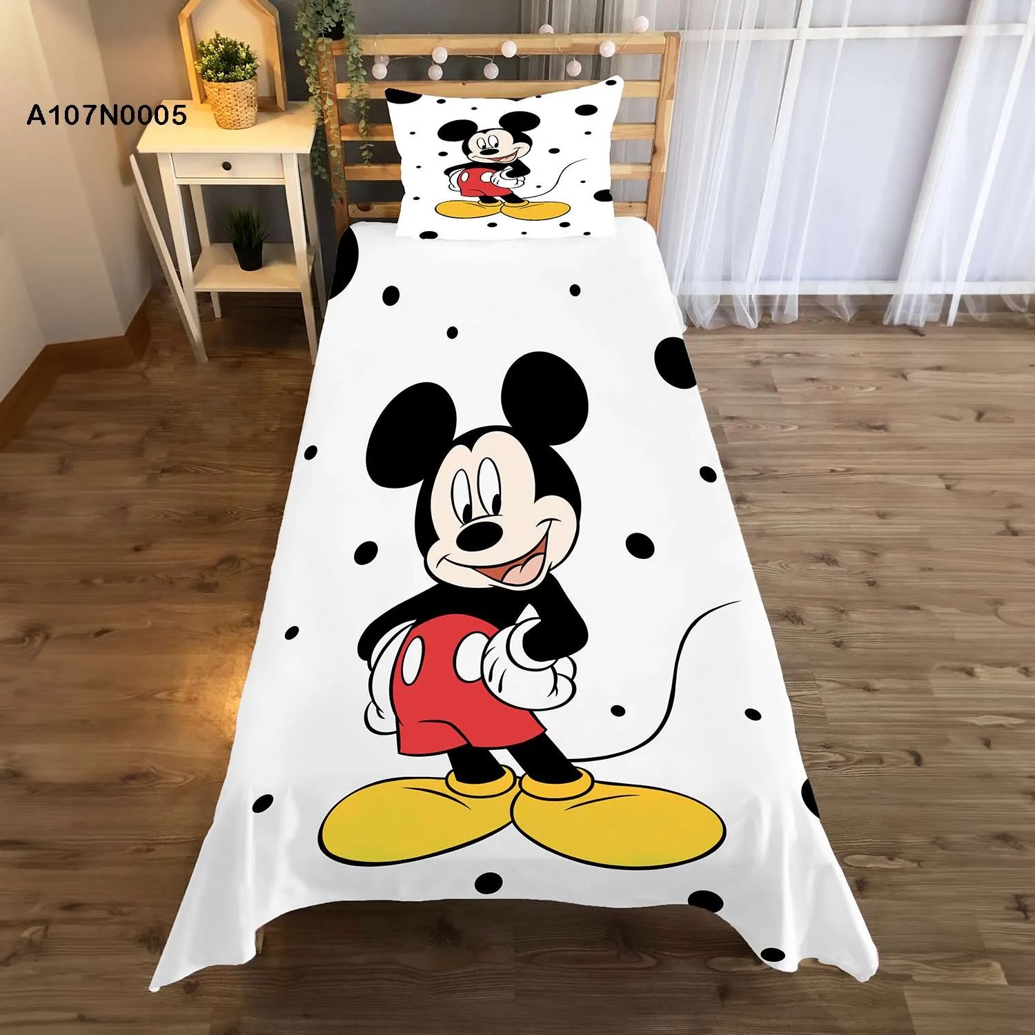 وجه سرير مع وجه مخدة طباعة