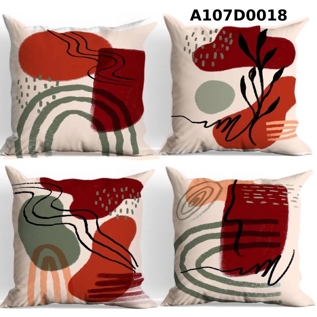 طقم أغطية وسائد 4 قطع  بتصاميم مميزة