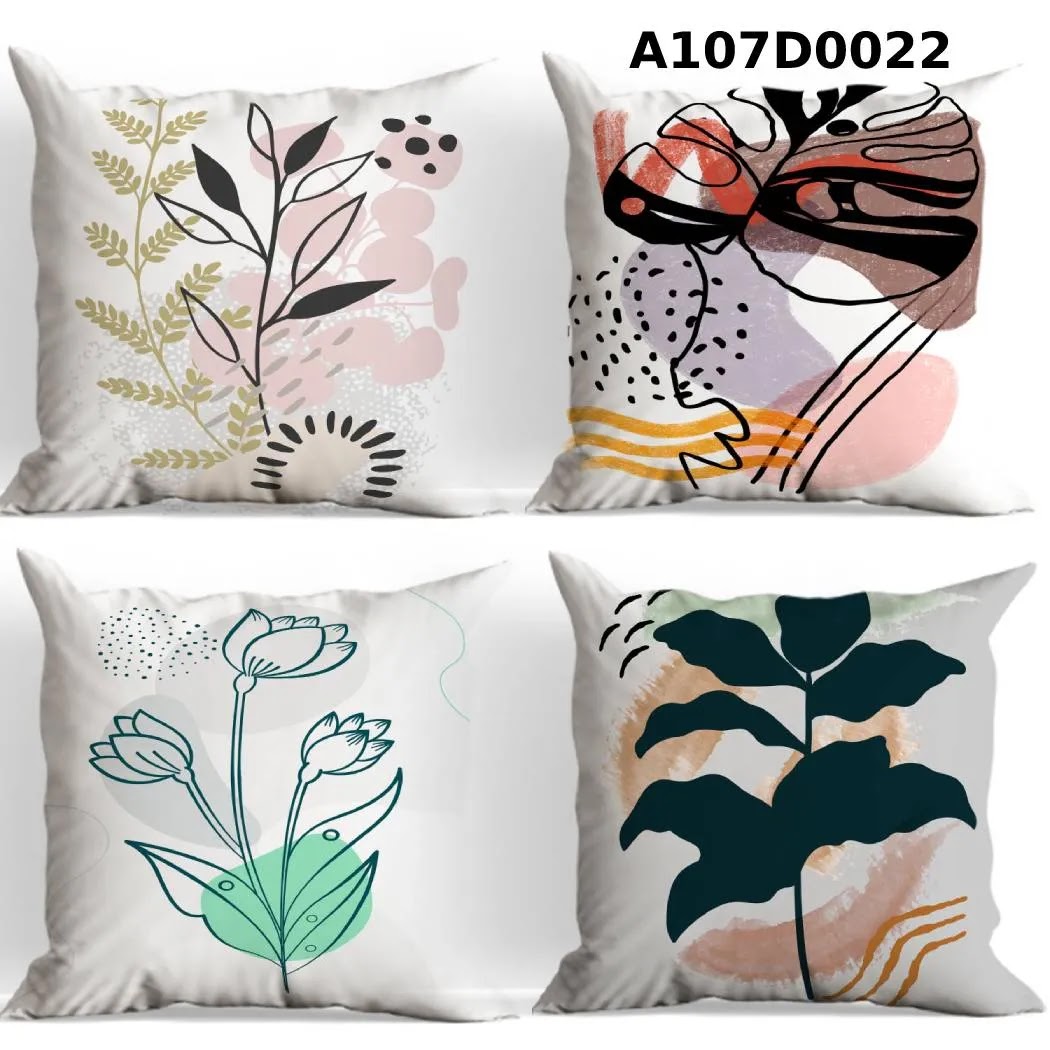 طقم أغطية وسائد 4 قطع  بتصاميم مميزة