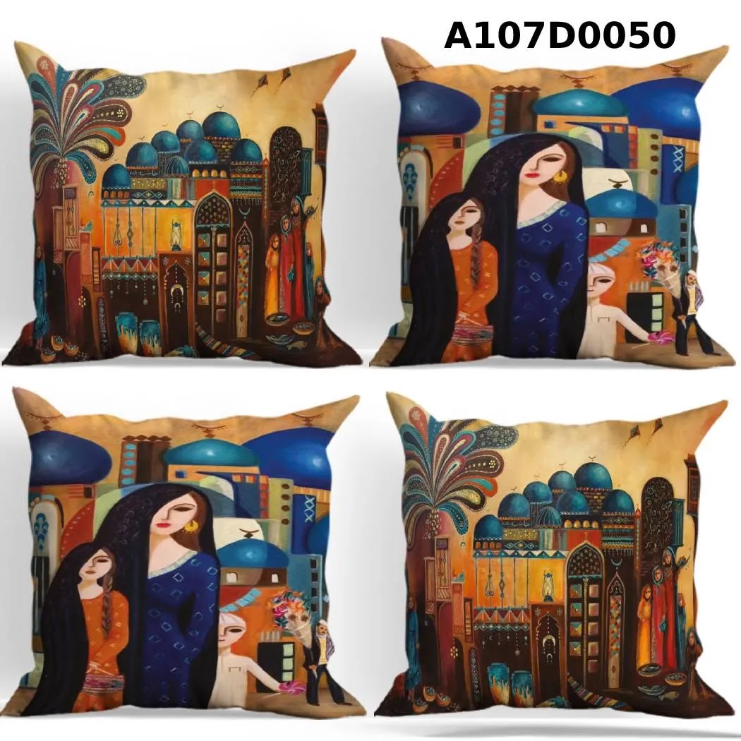 طقم أغطية وسائد 4 قطع  بتصاميم مميزة