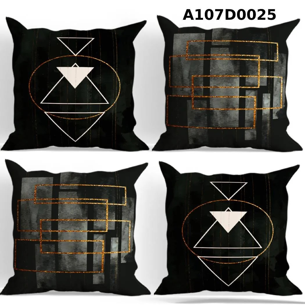 طقم أغطية وسائد 4 قطع  بتصاميم مميزة