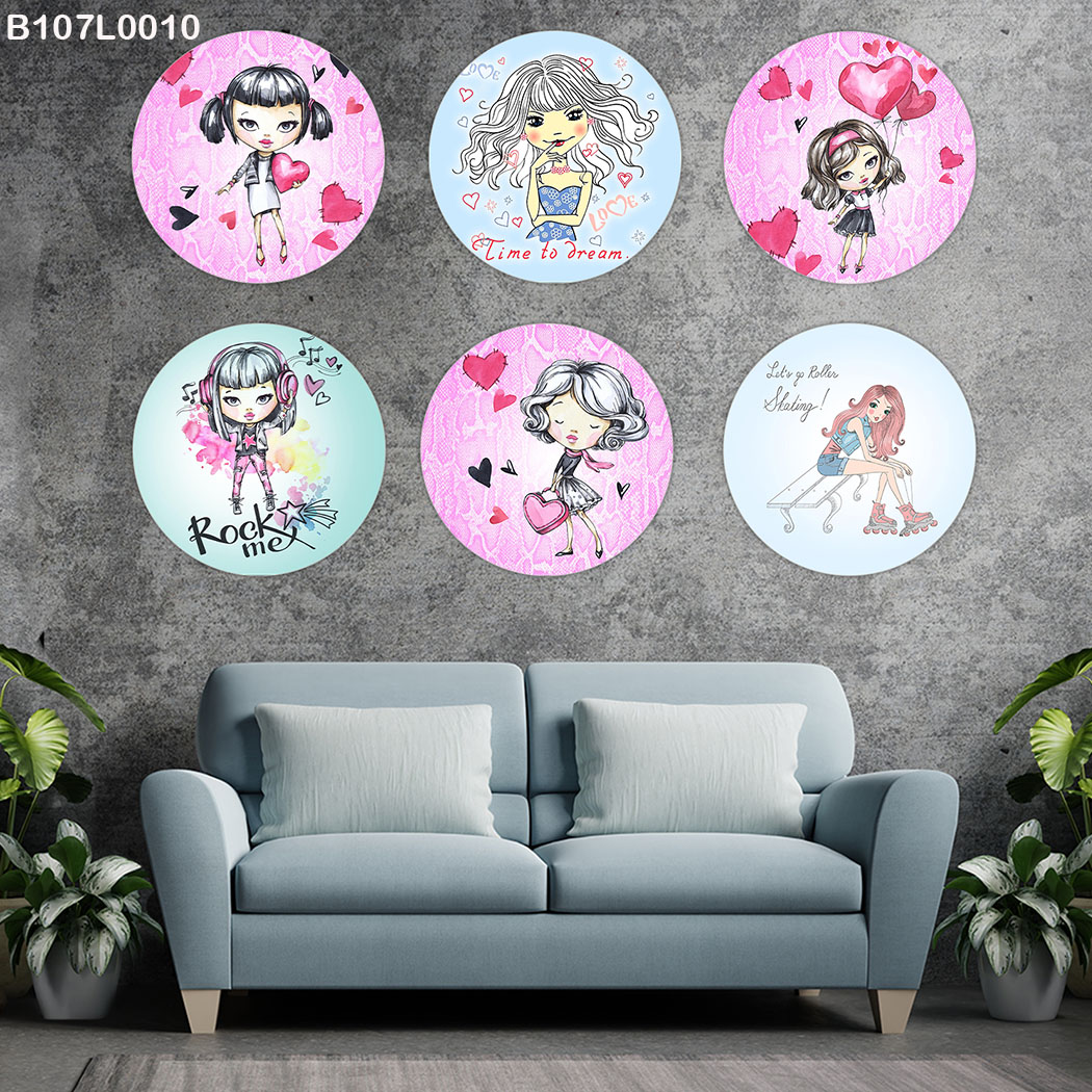 لوحة 6 قطع دائرة