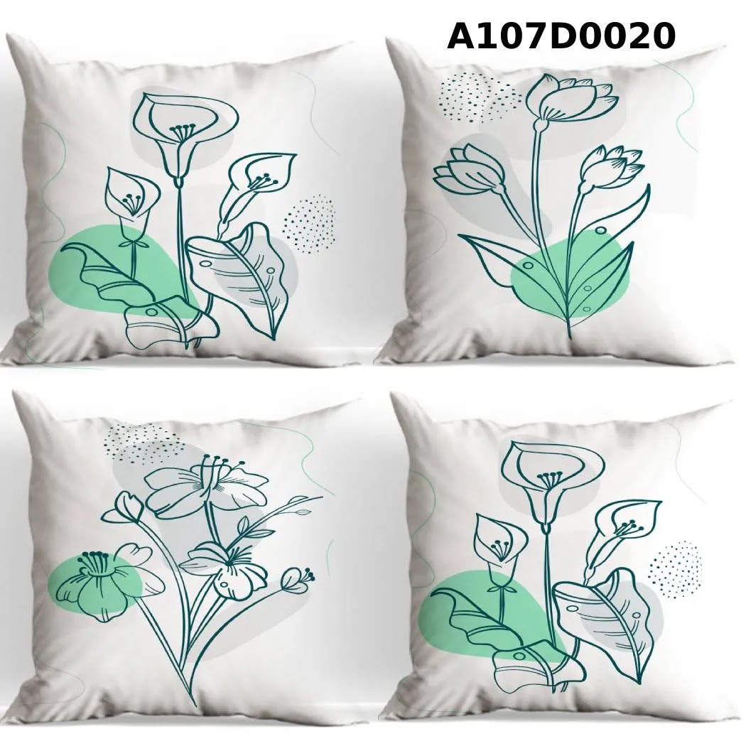 طقم أغطية وسائد 4 قطع  بتصاميم مميزة