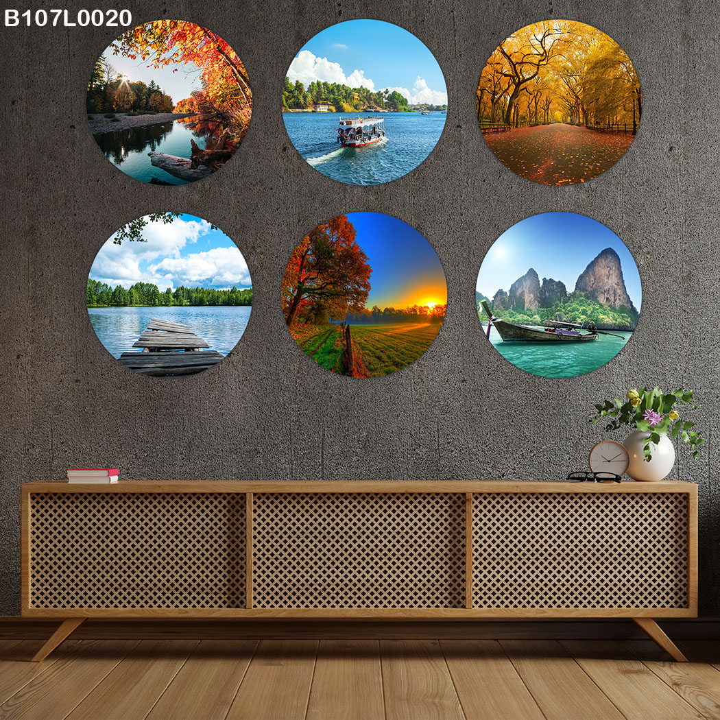 لوحة 6 قطع دائرة