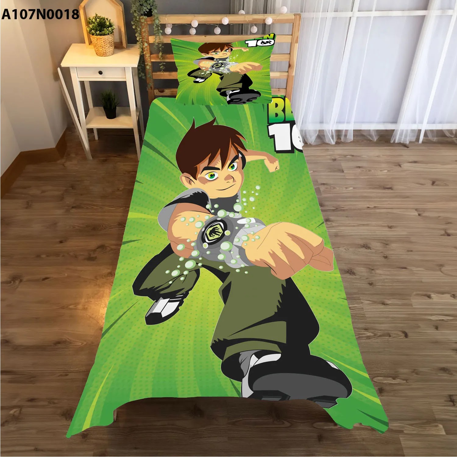 وجه سرير مع وجه مخدة طباعة