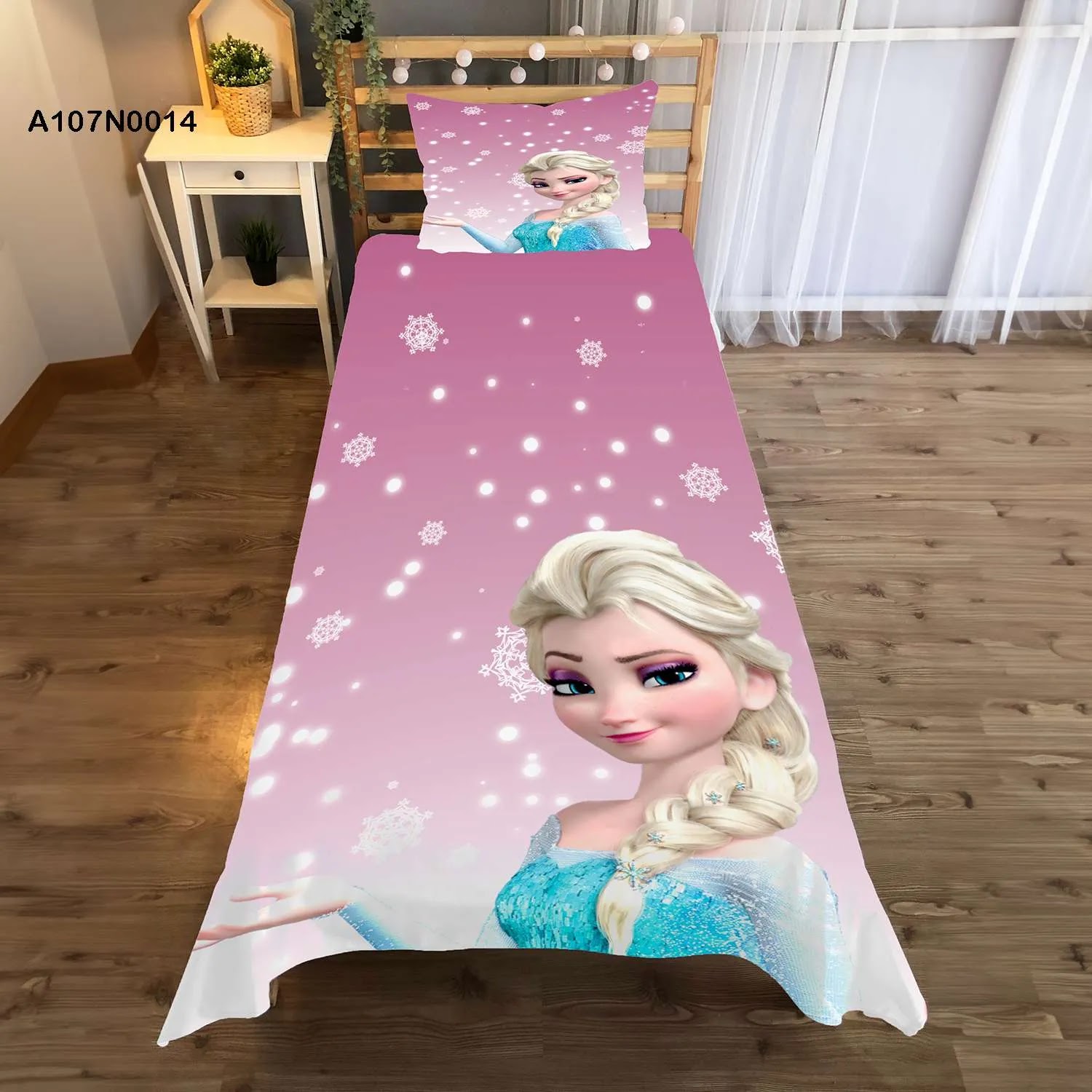 وجه سرير مع وجه مخدة طباعة