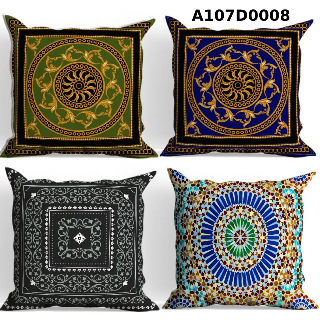 طقم أغطية وسائد 4 قطع  بتصاميم مميزة