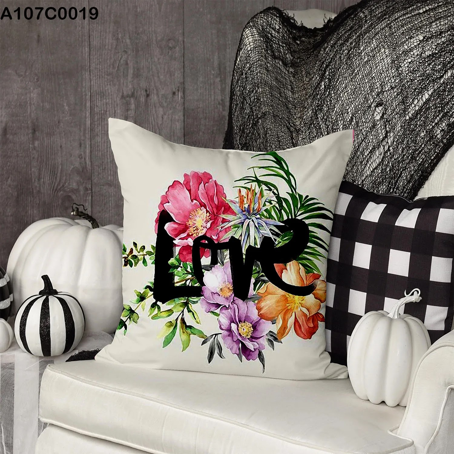 وجه مخدة مطبوع