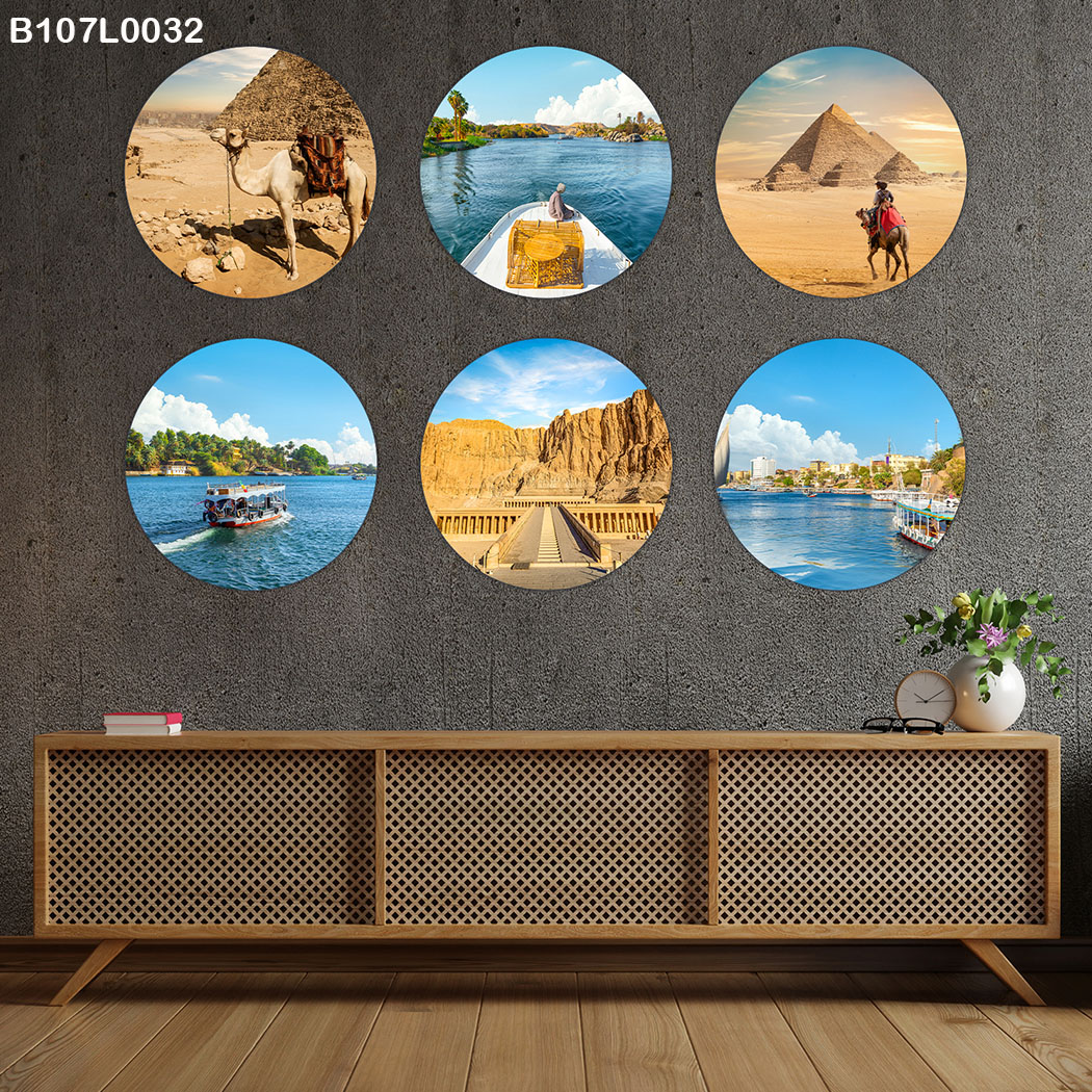 لوحة 6 قطع دائرة