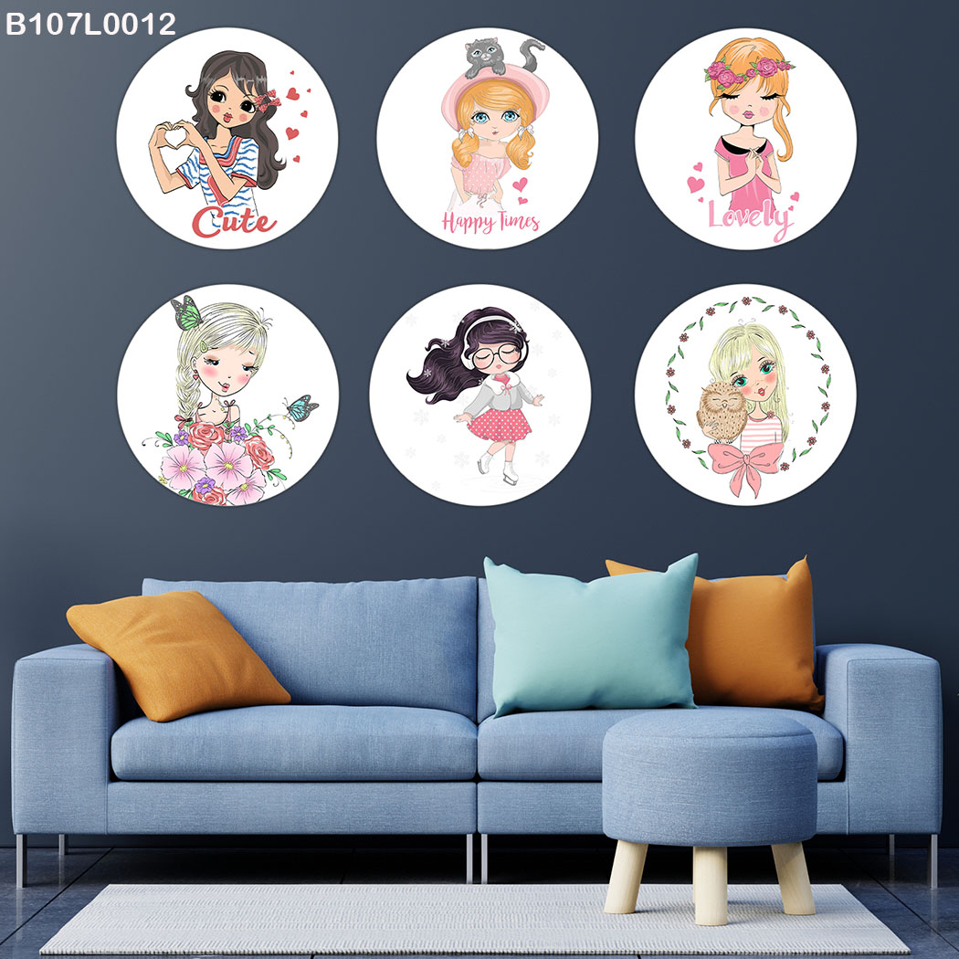 لوحة 6 قطع دائرة