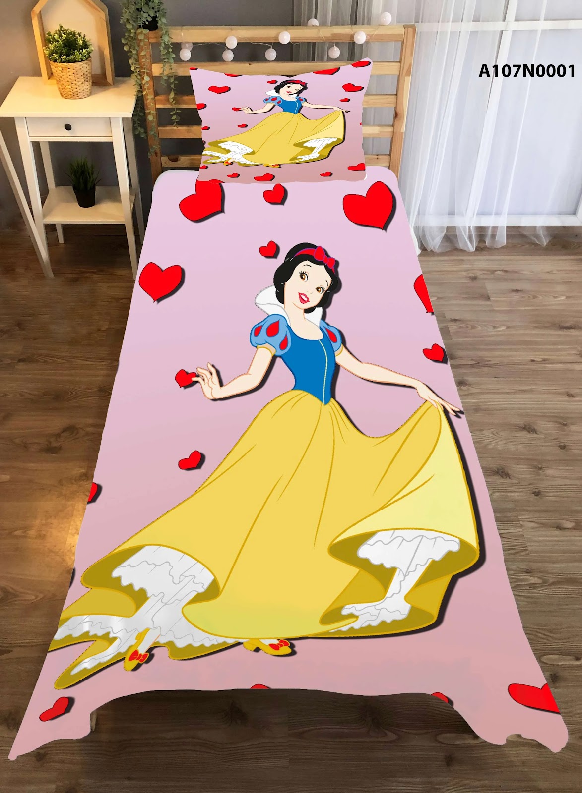 وجه سرير مع وجه مخدة طباعة