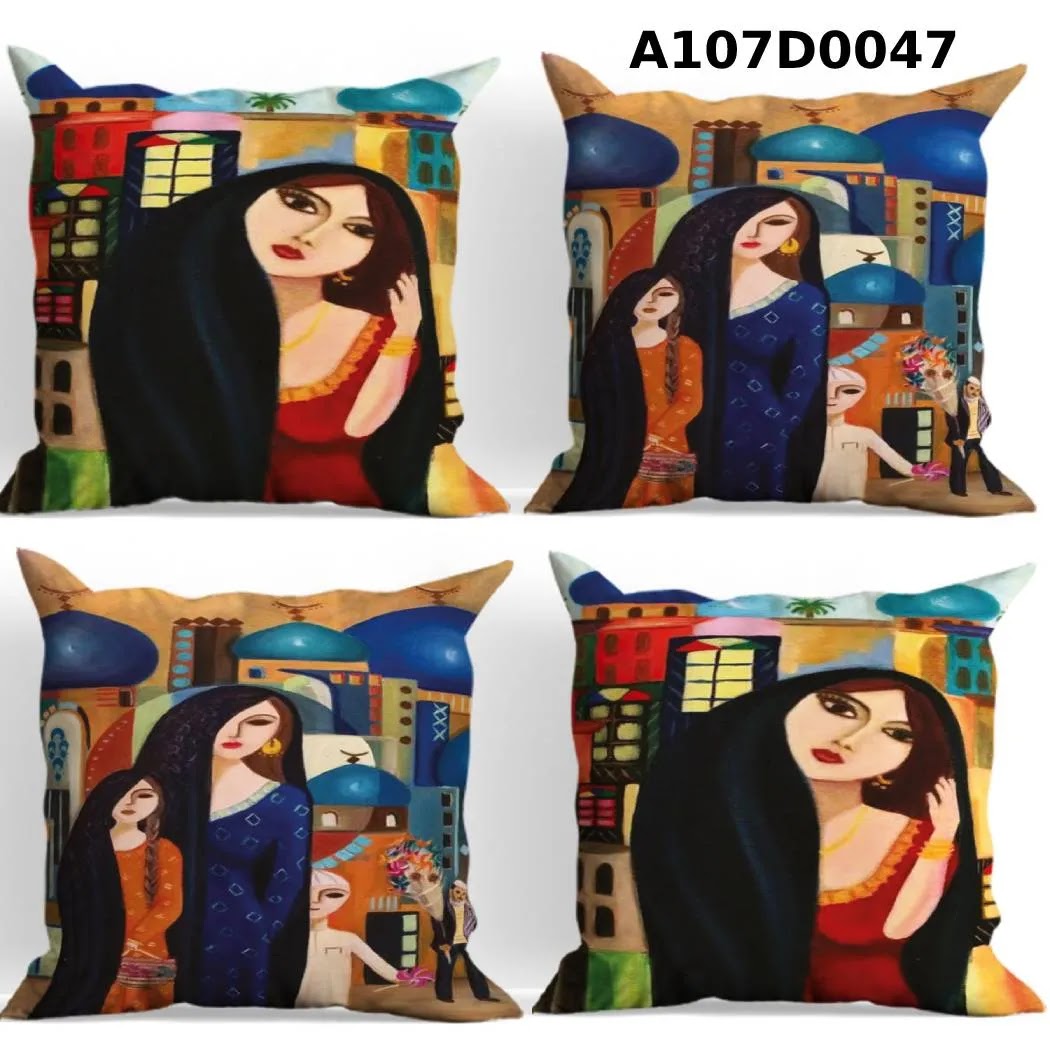 طقم أغطية وسائد 4 قطع  بتصاميم مميزة