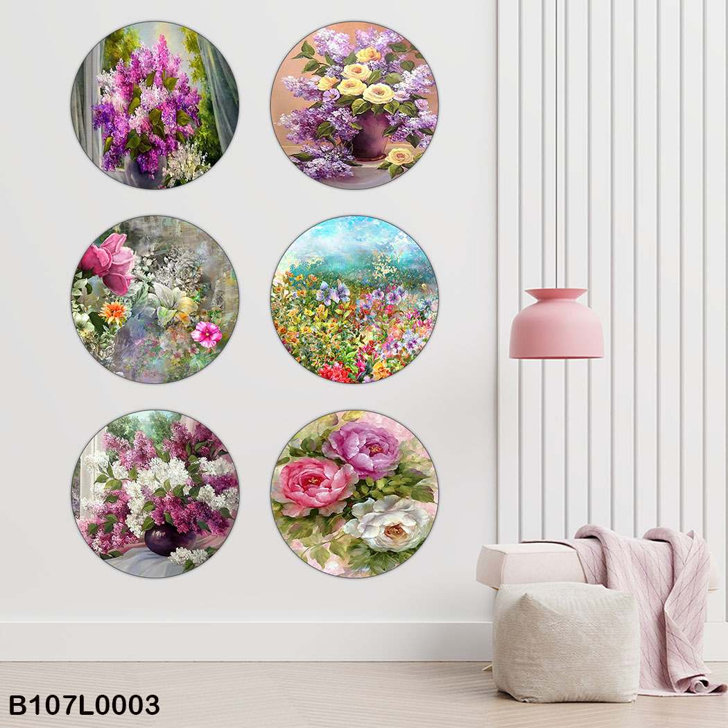 لوحة 6 قطع دائرة