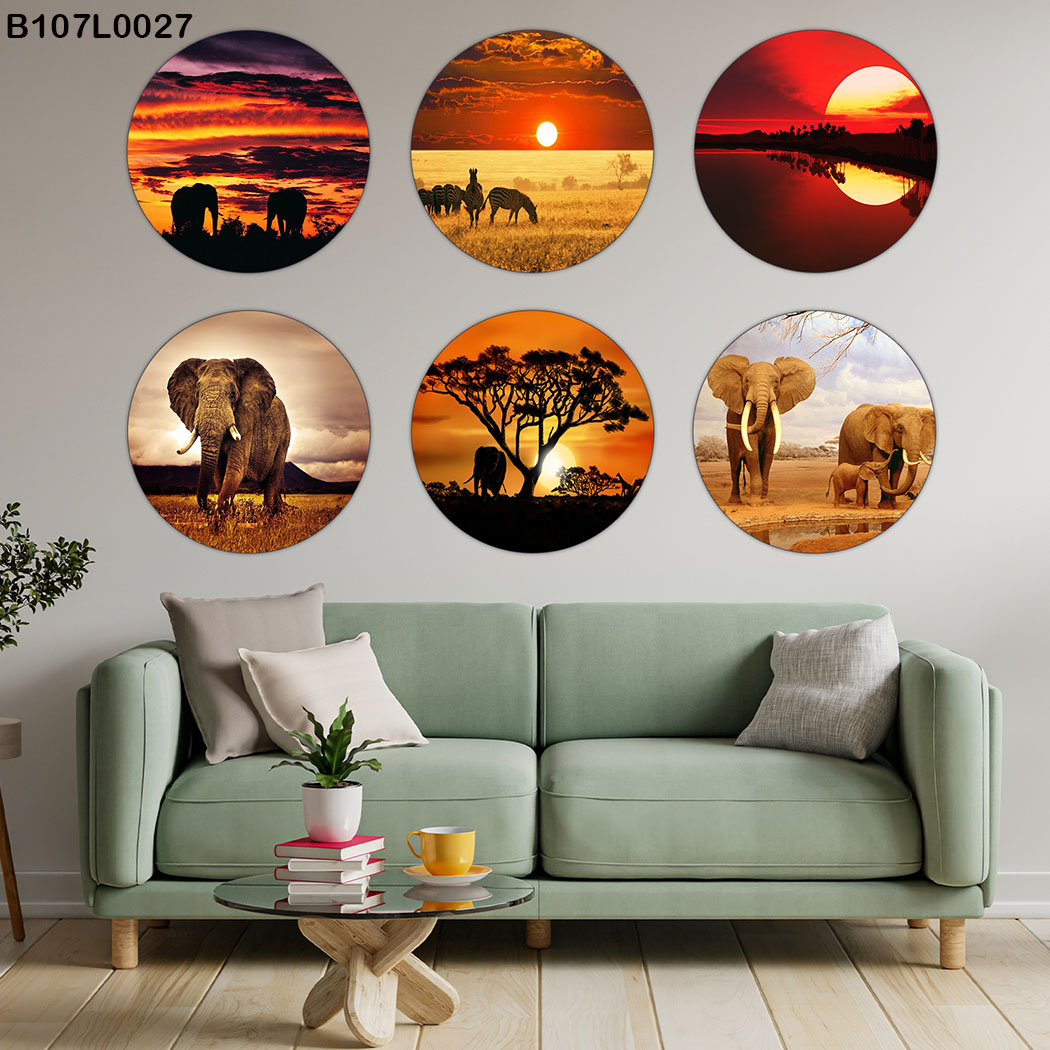 لوحة 6 قطع دائرة